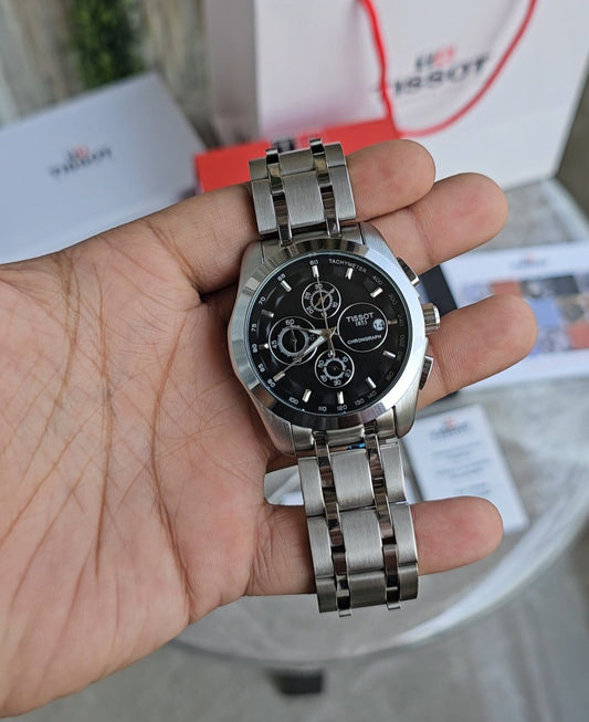 Tissot Couturer Silver Black Metal Watch