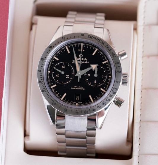 Omega Speedmaster Silver Black Dial Metal