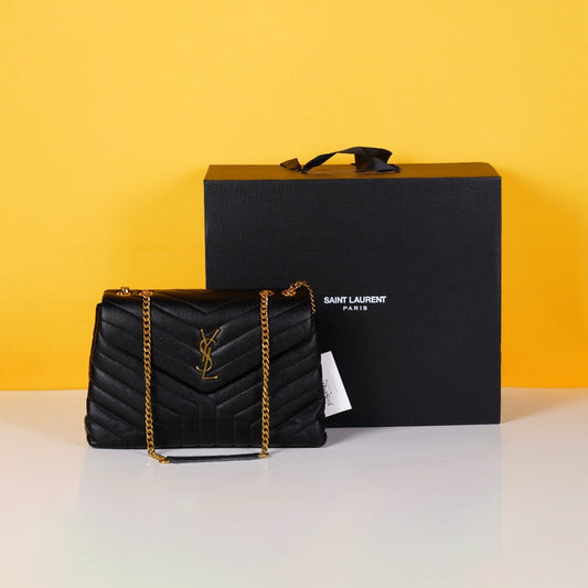 Shoulder Bag With OG Magnetic Box & Dust Bag (Black - Gold - 165)