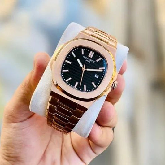 Patek Phillipe Nautilus Rosegold Metal Watch