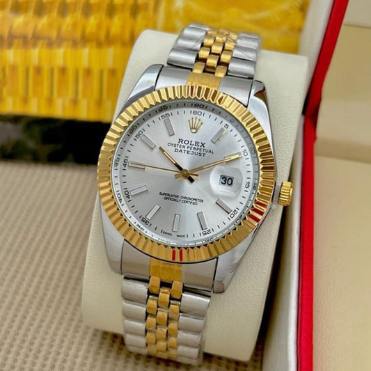 Rolex Datejust Dualtone White Dial Metal Watch