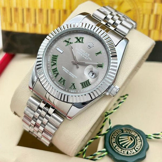 Rolex Datejust Silver Grey Dial Metal Watch