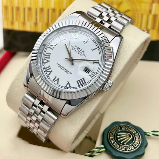 Rolex Datejust Silver White Dial Metal Watch