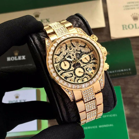 Rolex Daytona Ramzan Special Gold Diamond Metal Watch