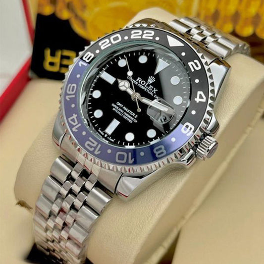 Rolex Gmt Master Silver Black Metal Watch A