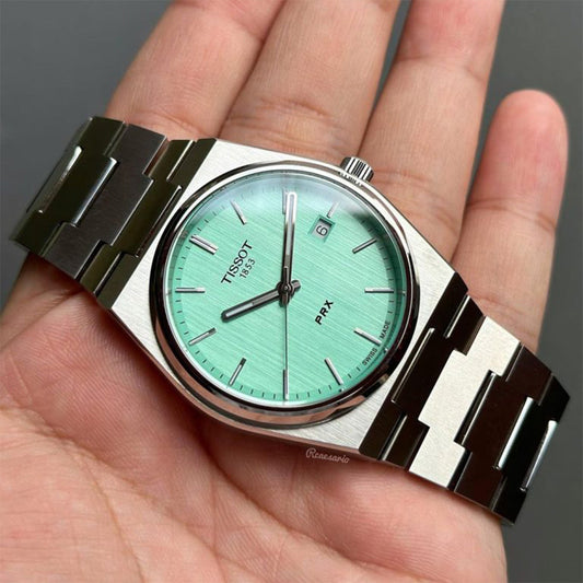 Tissot Prx Premium Stainless Steel Tiffany Blue Dial