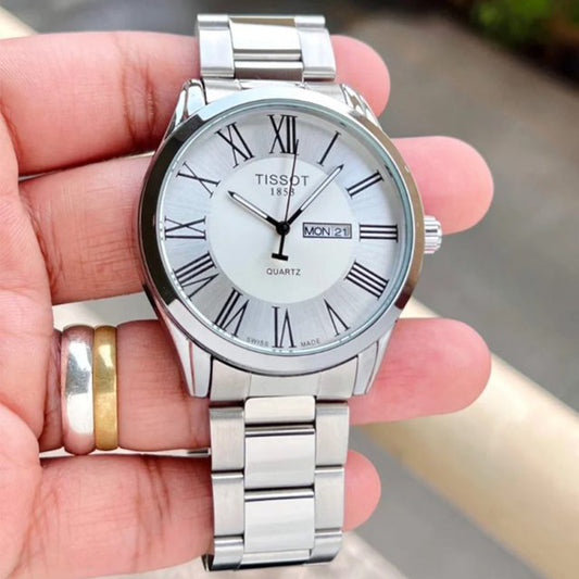 Tissot Silver Metal White Dial Watch A