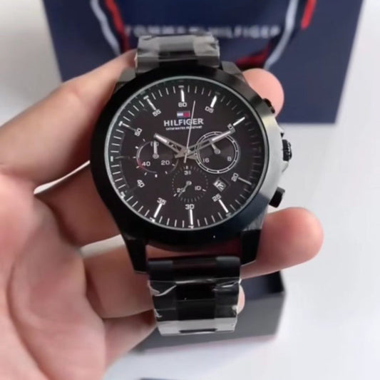 Tommy Hilfiger Black Metal Watch