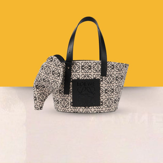 Elephant Anagram Premium Edition Tote Bag With Dust Bag (Black - 700)