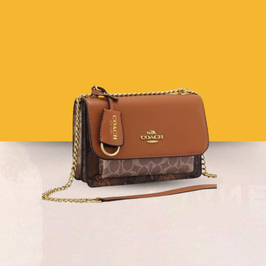 Klare Signature Crossbody Bag With OG Box & Dust Bag(Brown-202)