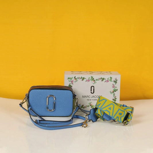 Snapshot Crossbody Bag With 2 Belts OG Box & Dust Bag (Blue - 836)